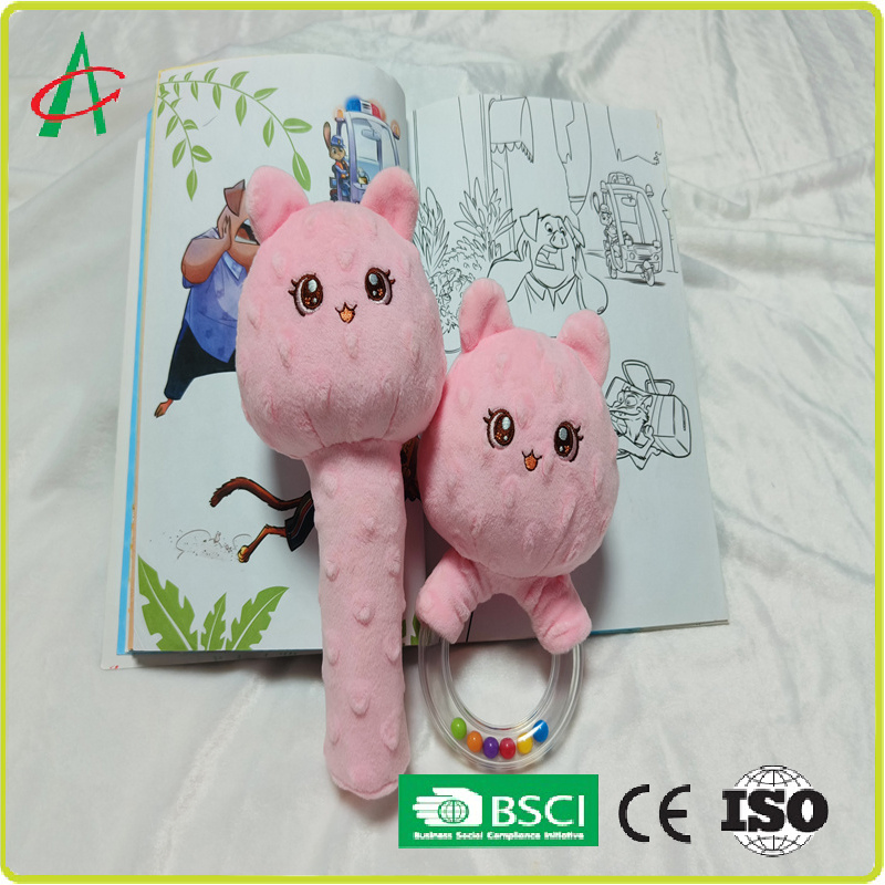 Customizable Pink Bear Towel Baby Plush Combination Toy