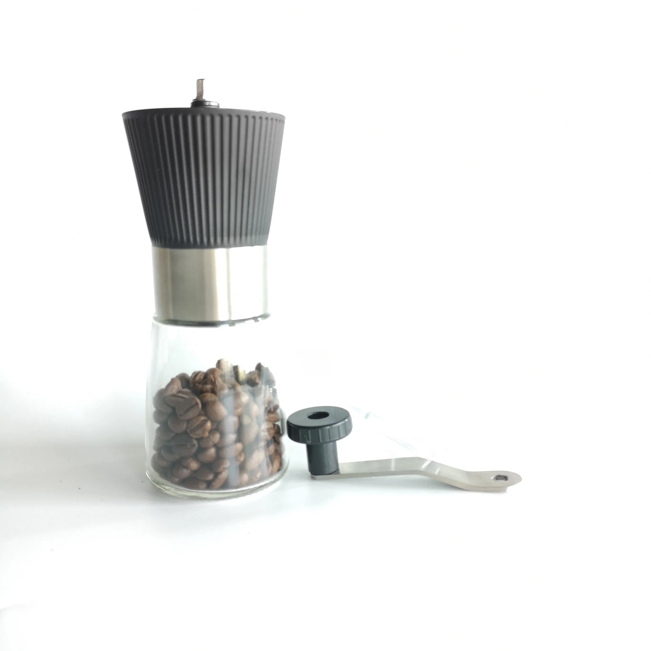 Portable Glass Bottle Manual Coffee Bean Grinder Mill with Adjustable Ceramic Core