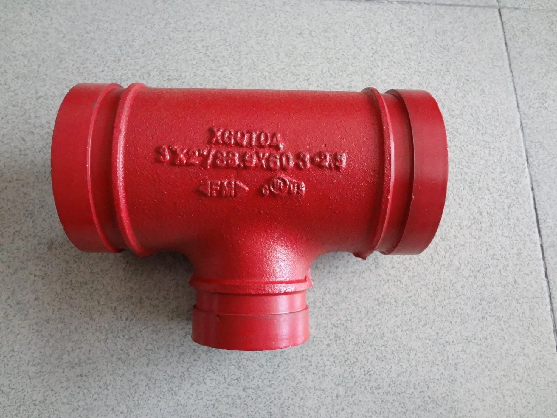 UL Listed & FM Approved Reducing Tee (grooved type)