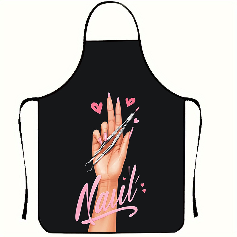 Custom Fashionable Colorful Print Kitchen Cooking Bib Waterproof Stain-Resistant Work Apron