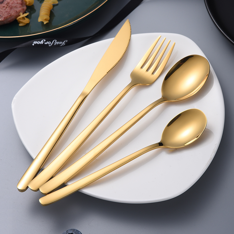 SS304 Korean Style Stainless Steel Spoon Fork Stainless Steel Cutlery