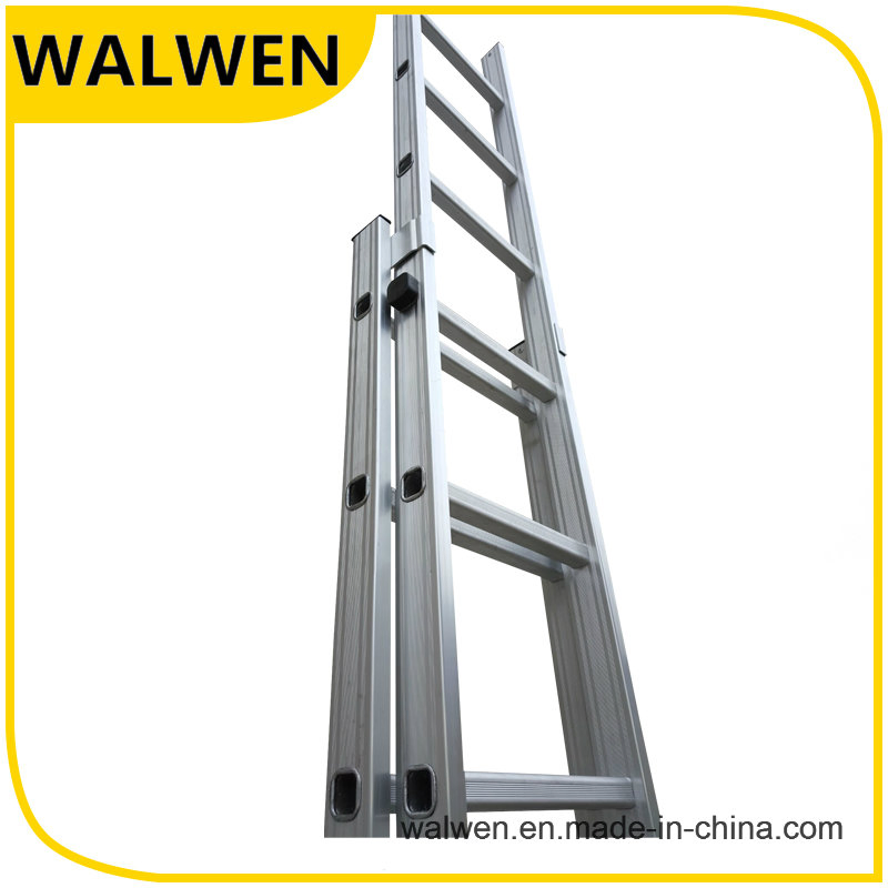 2 Section Multi-Purpose Aluminum Telescopic Folding Ladder