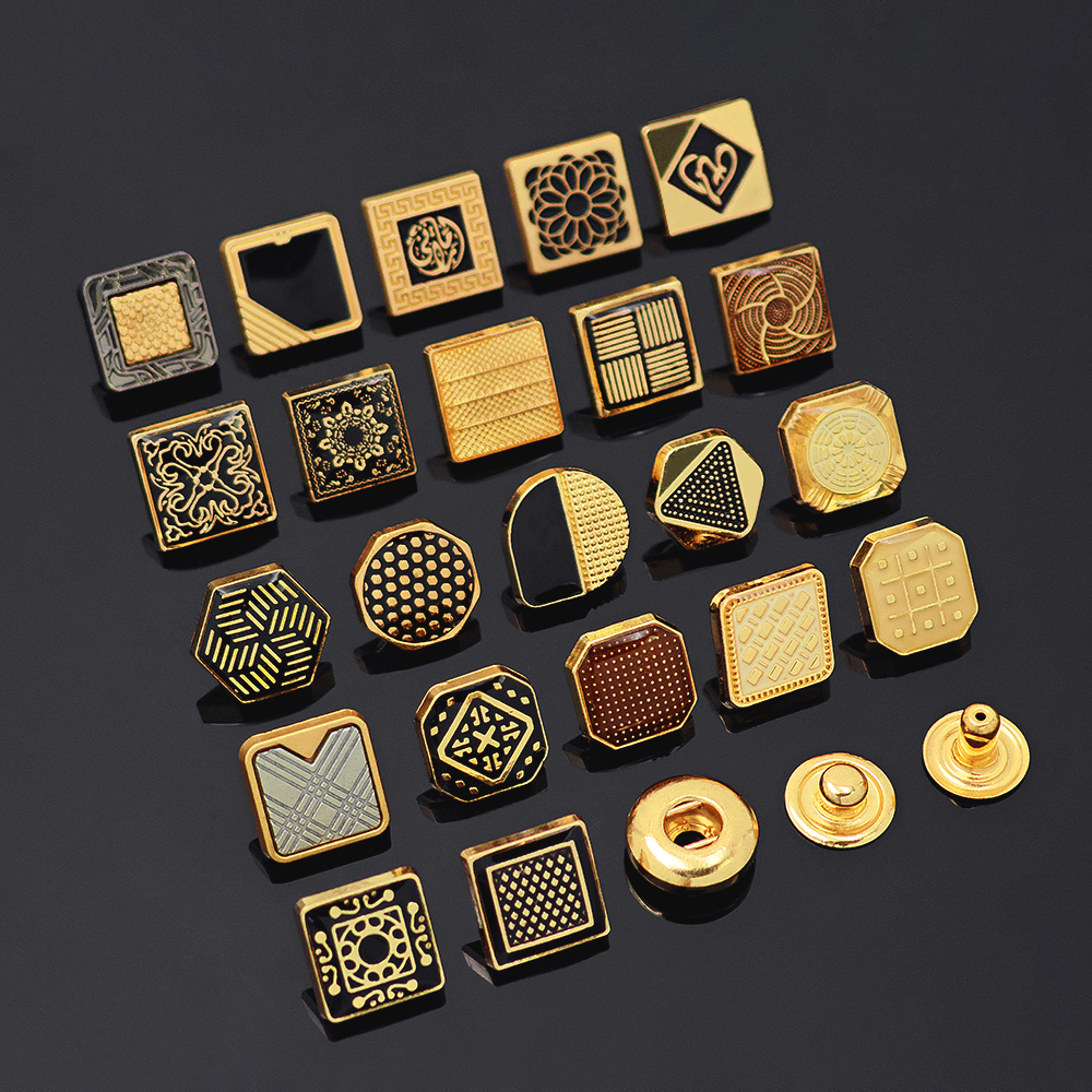 Пуговицы металлические для рубашек 12 мм 4 части