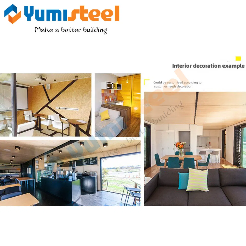 Steel Structure Container House Extension Box Transformation Entrepreneurial Coffee House Shop Construction Movable Panel House