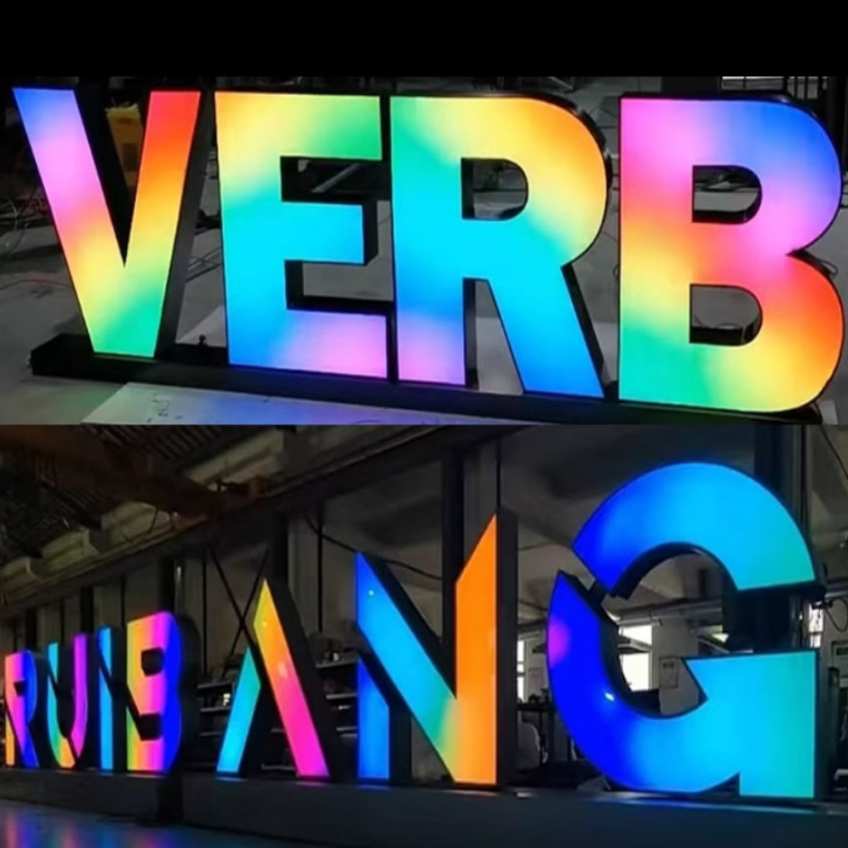 Custom 3D LED Infinite Mirror Letters Advertising Sign Luminous Acrylic Channel Letter