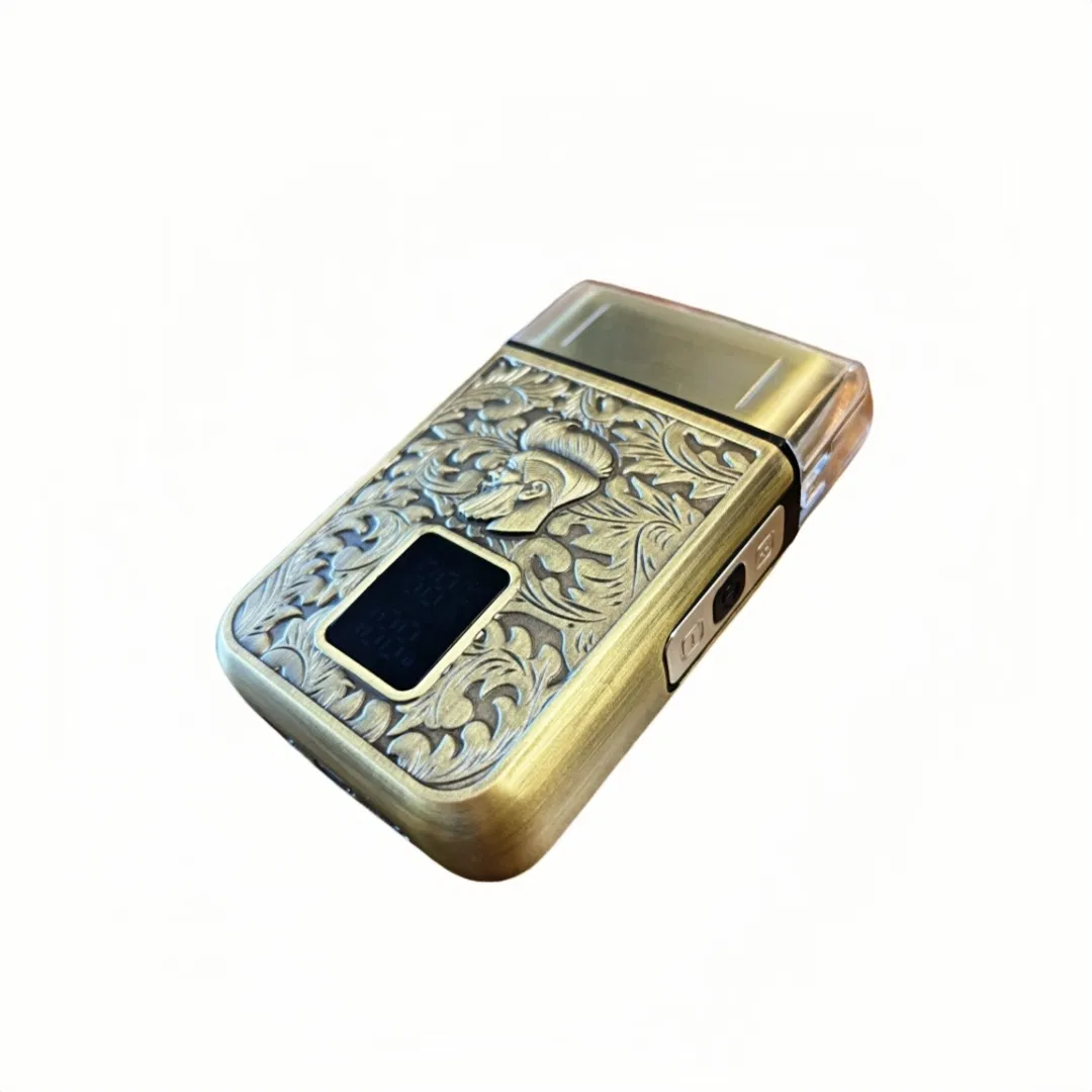 Professional LCD Display Metal Body Waterproof Men Double Foil Shaver Hair Clipper