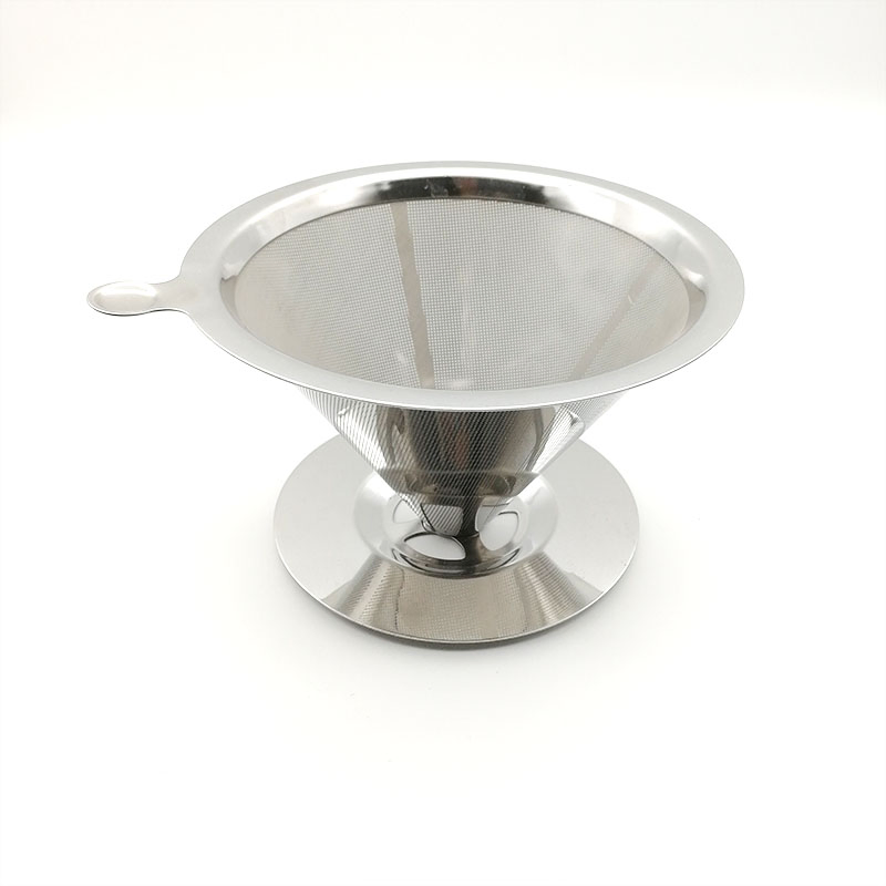 Hand Brewed Coffee Sharing Pot, Glass Coffee Utensil, Stainless Steel Filter Screen Filter Cup Funnel