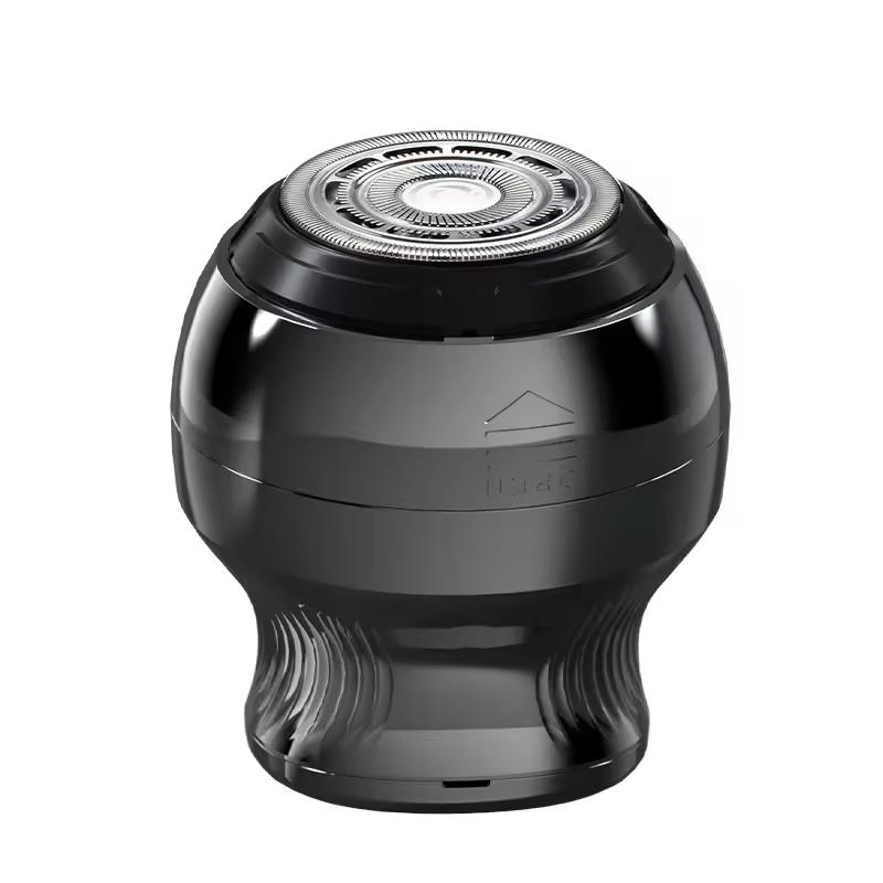 Portable Pocket Beard Bald Head Travel Rotary Razor Head LED Display Waterproof Rechargeable Electric Shaver