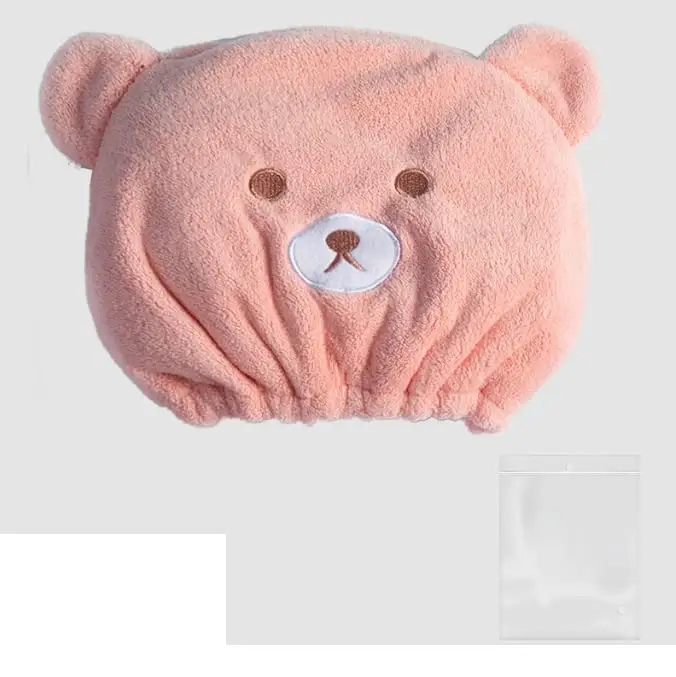 Adjustable Plush Weft Knitting Super Absorbent Soft Thickened Microfiber Dry Shower Cap