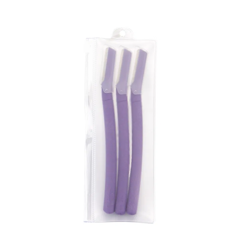 D115 Wheat Straw Material Eyebrow Razor Purple Color Eco-Friendly Custom Color Acceptable Eyebrow Trimmer