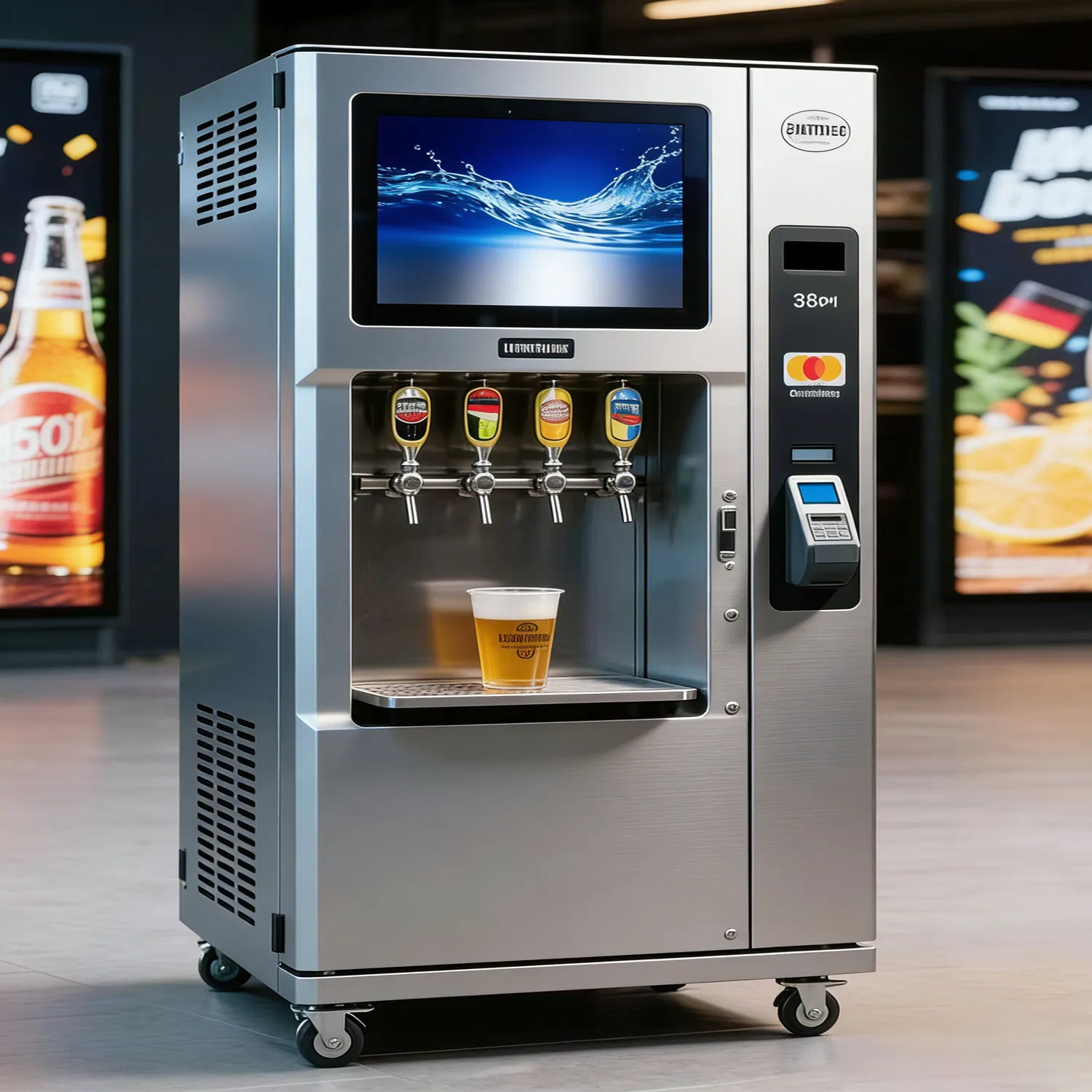 Self Service Ice Cold Drinks Water Dispenser Vending Machines for Cold Beer Sale