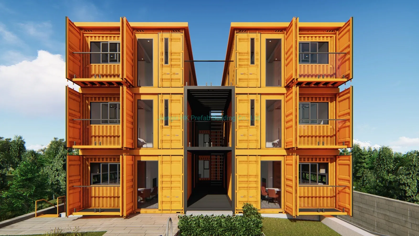 Eco-Friendly Modular Prefab Prefabricated Container Building /Apartment /House.