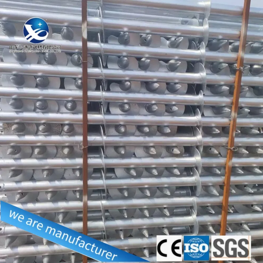 Спиральная свая для солнечных панелей, оцинкованная