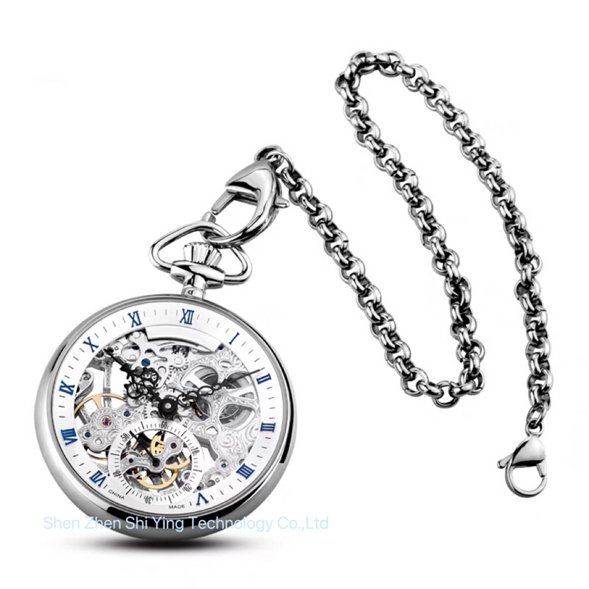 Customize Fashion Waterproof Men Automatic Pocket Watch with Chain