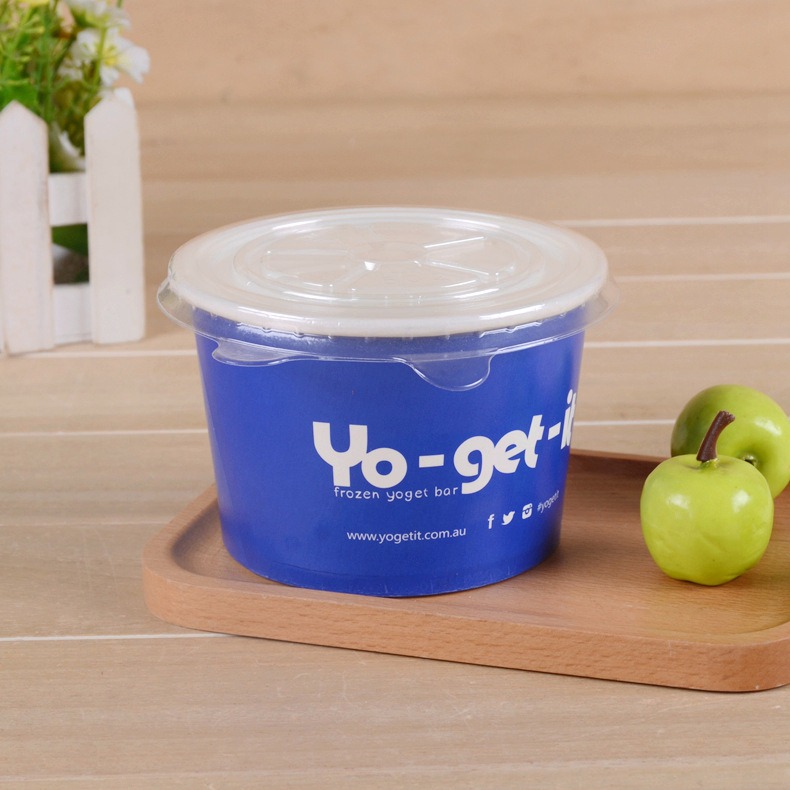 Many Sizes Colorful Customized Ice Cream Cup with Lid