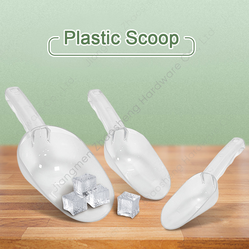 Commercial 6oz Utility Scooper Round-Bottom Plastic Ice Scoop for Sugar Candy Flour Pet Food