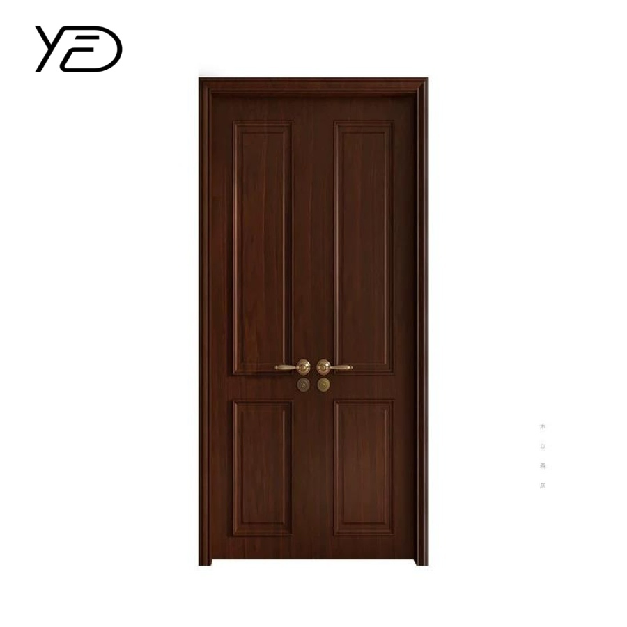 North America Modern Interior Moulded PVC Door 2 Panel Wooden Hollow Core Doors for Houses