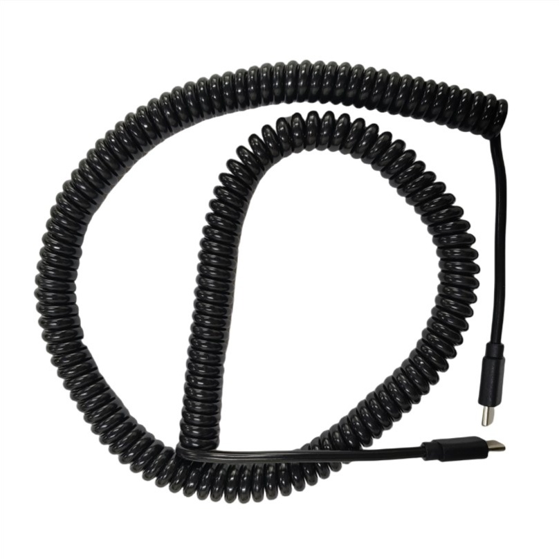 Спиральный кабель USB-C для телефона