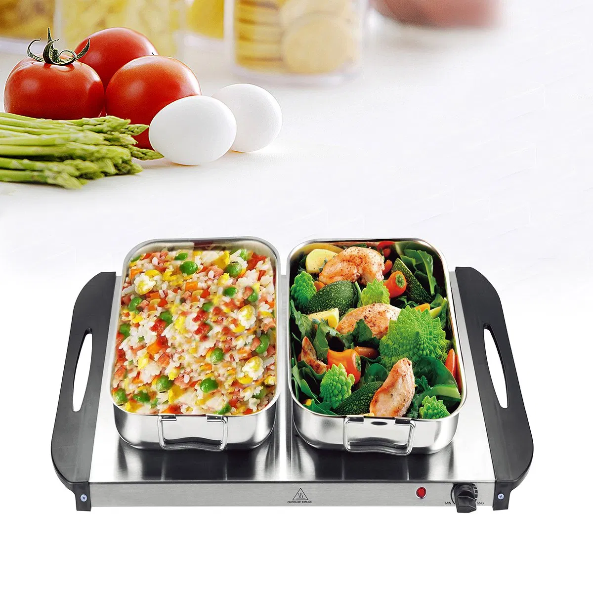 Food Hot Warmer Serving Stainless Steel Silver Electric Buffet Warmer 2021