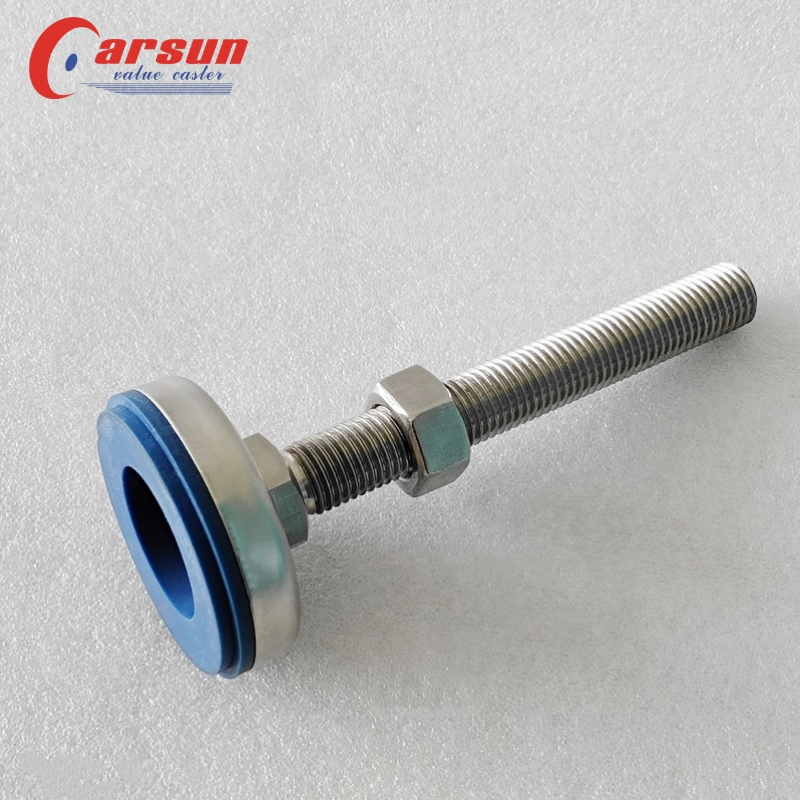 304 Stainless Steel Leveler Feet with TPE Mat Non Skid, ESD Compliant