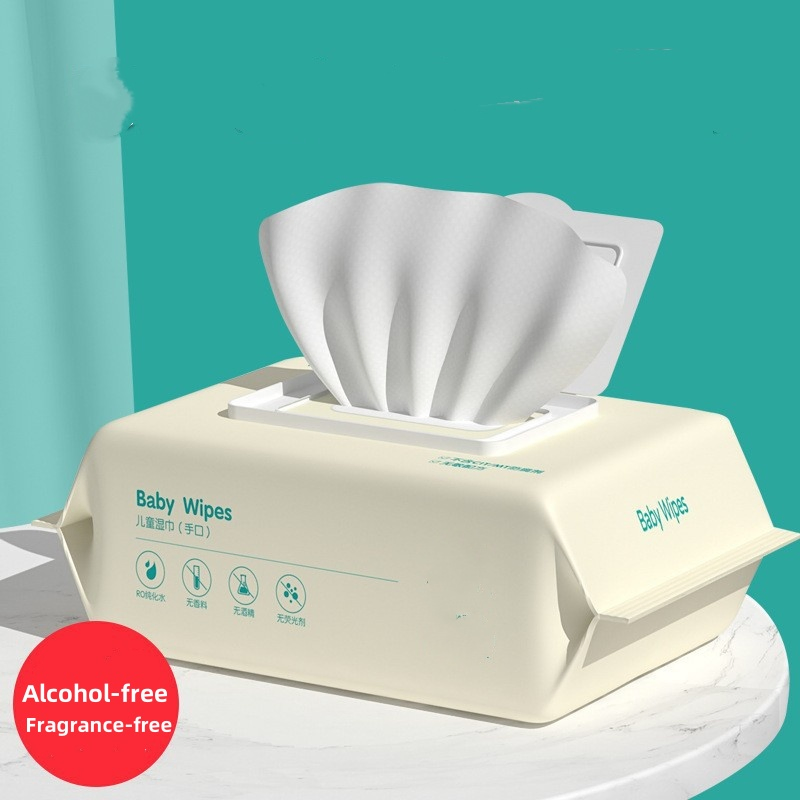 China Cheap Non-Woven Fabric Cleansning Disinfectant Natural Care Baby Reusable Wet Wipes Without Alcohol
