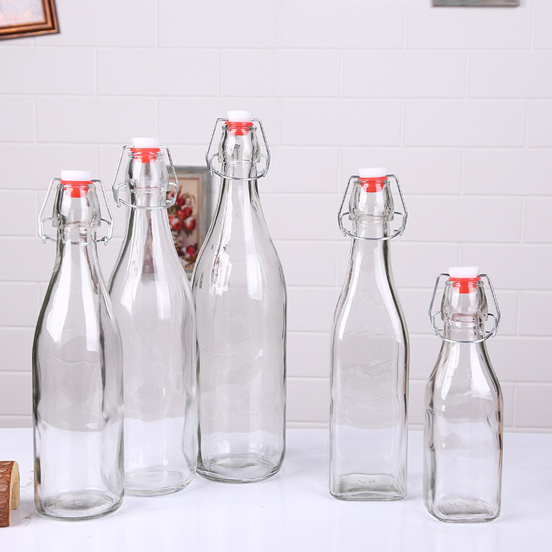 Wholesale Mini Edible Recycle 100ml 250ml 500ml Olive Oil Bottle Glass with Swing Top