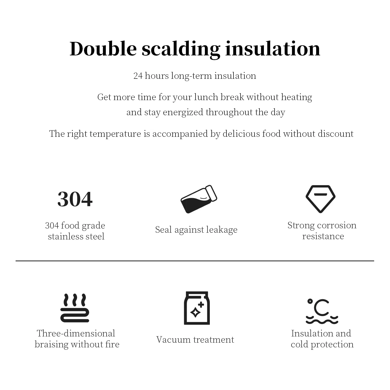 Blue Full Vacuum Insulated Braising Pot Lunch Box