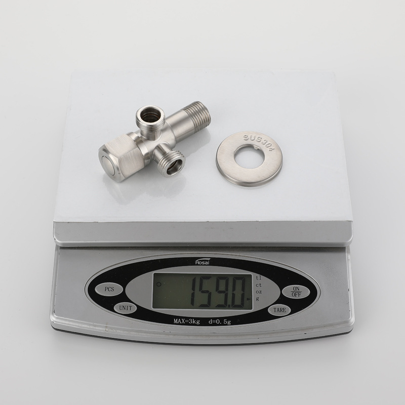 Promotional Stainless Steel Multi Function Water Stop Bathroom Angle Valve Quick Open Toilet Angle Valve