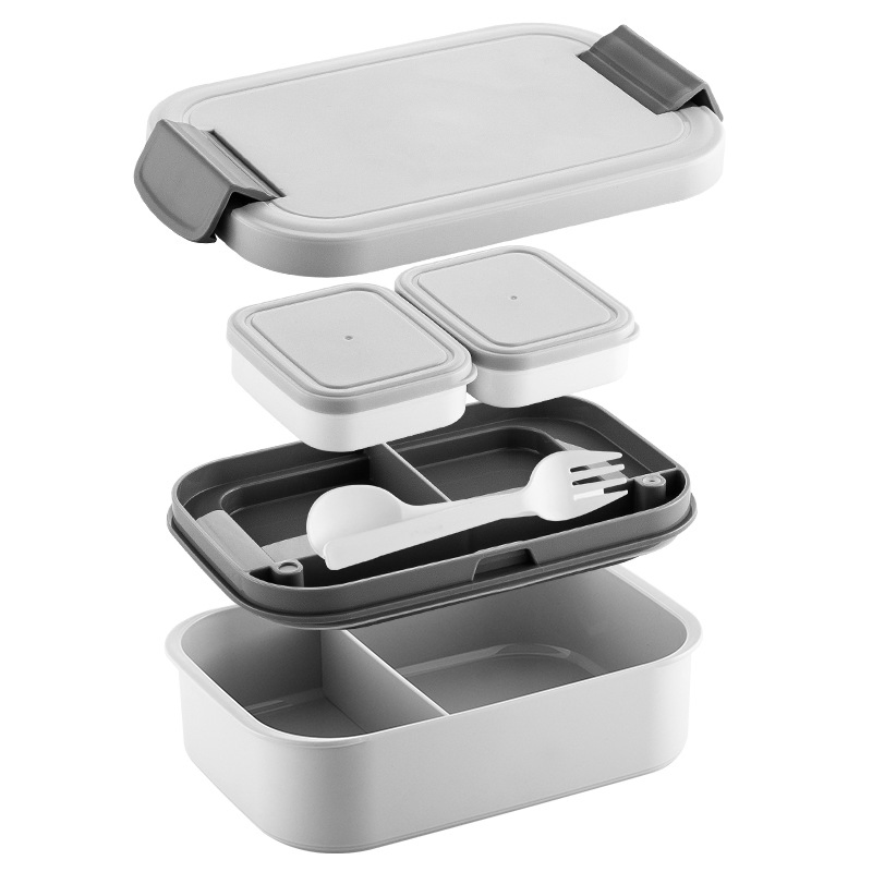 Practical Eco Friendly Plastic Lunch Box with Lid for Microwave Dishes