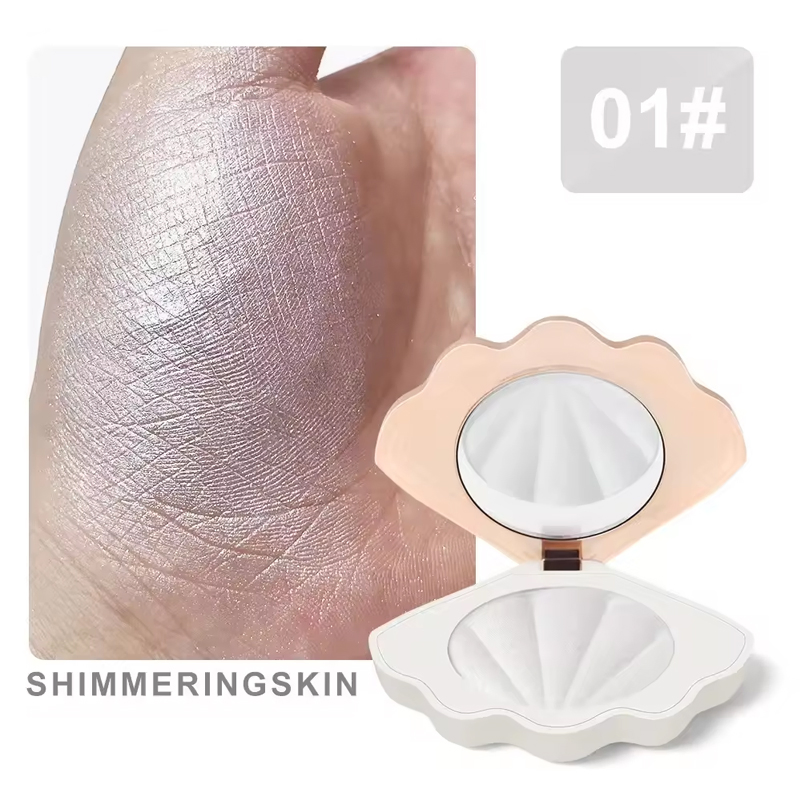 Ditong Face Glow Pressed Powder High Pigmented Illuminating Makeup Highlighter Powder Compact