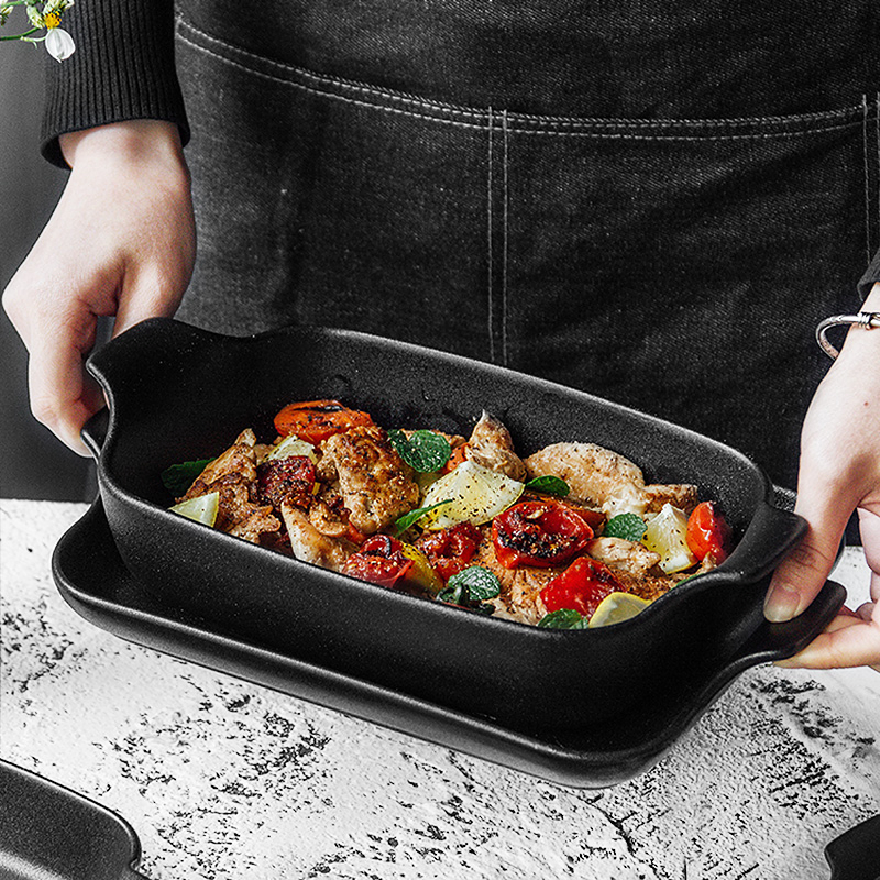 Round Stoneware Baking Dish Wholesale Ceramic Plate Bakeware Set