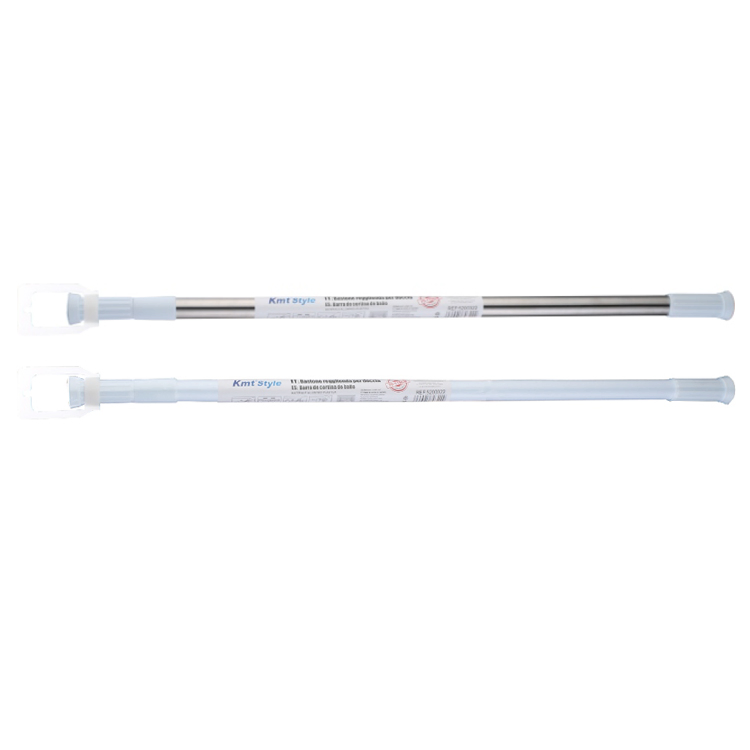 Sanipro High Quality Adjustable Bathroom Telescopic Poles Stainless Steel Extensible Shower Curtain Rods