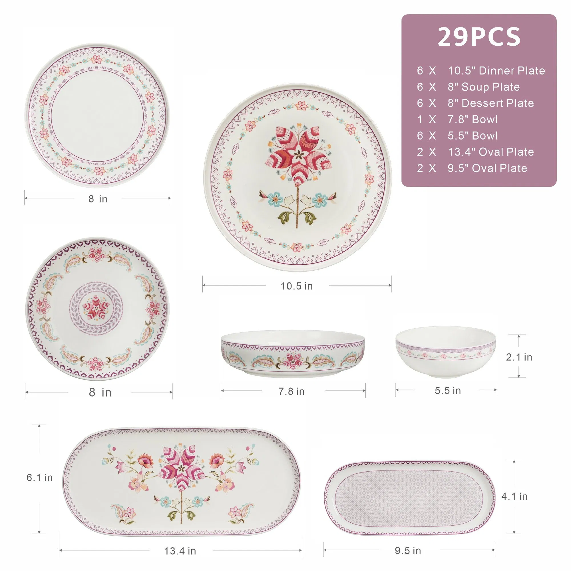 Factory Supplier Custom Tableware China Bone Porcelain Dinner Plate Set Ceramic Dinnerware