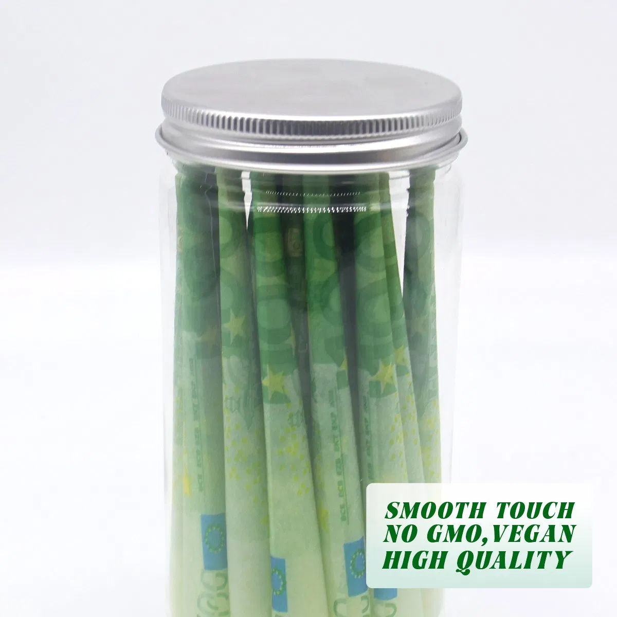 Euro Rolling Paper Herb Smoking Accessories Pre-Rolled Cone 50 PCS Per Jar