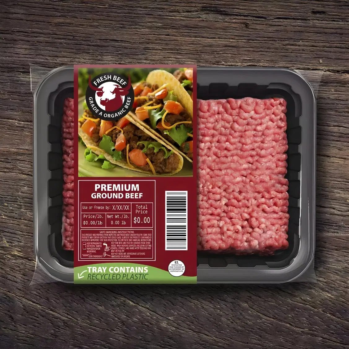 Premium Disposable Plastic PP Food Microwaves Heatable Tray for Meat Potato