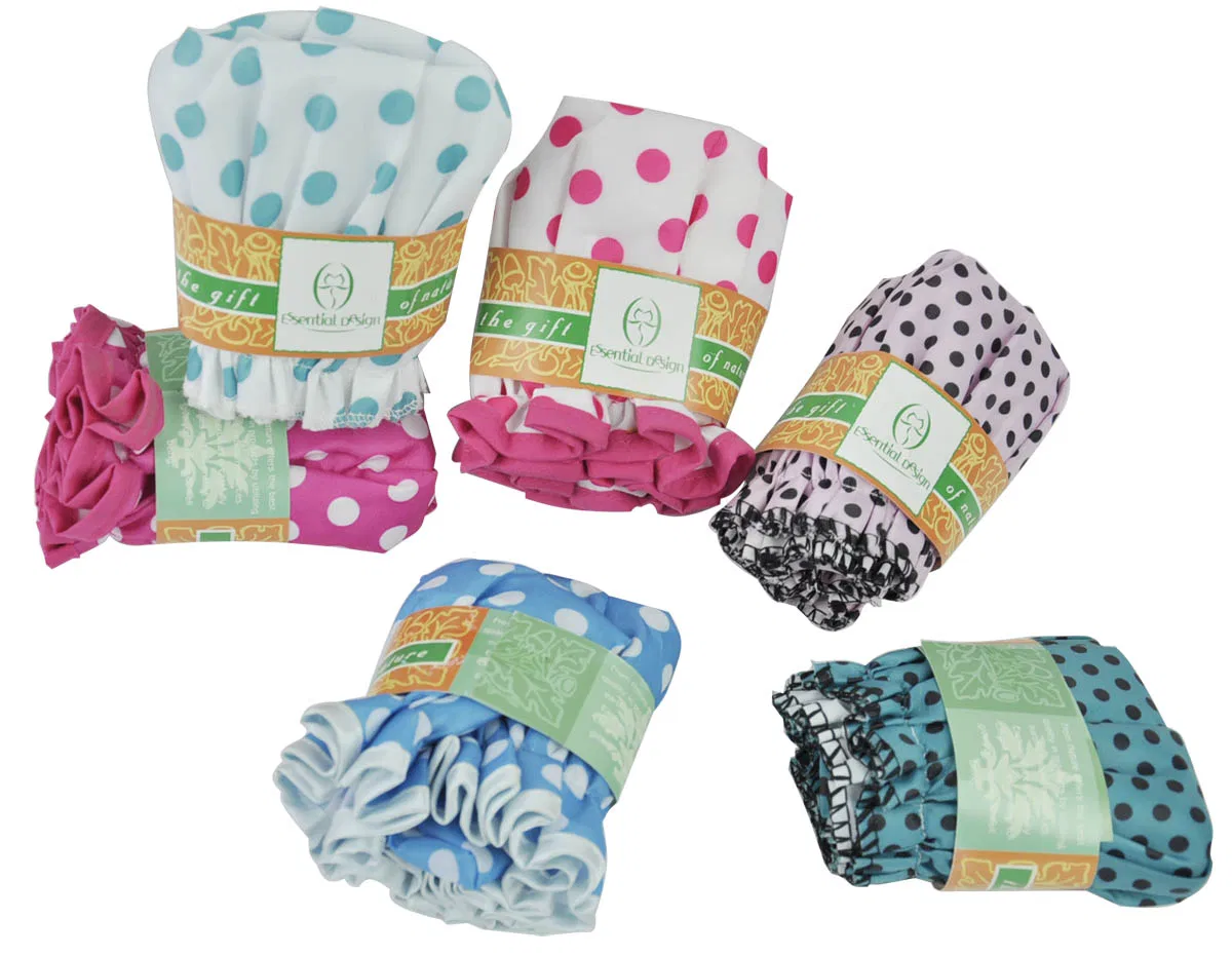 Printing Textile Double Layer Waterproof Bath Shower Cap