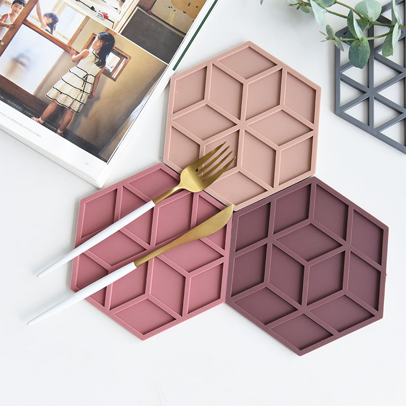 Durable Heat Insulation Non Slip Pot Holdder Silicone Table Coaster