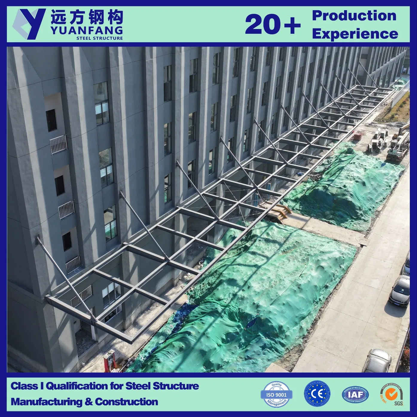 Hot Sale Economical Steel Structure Corridor and Canopy / Awning