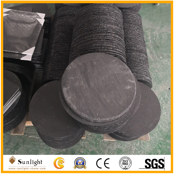 China Cheap Wholesale Tableware Black Stone Slate Wood Cutting Board