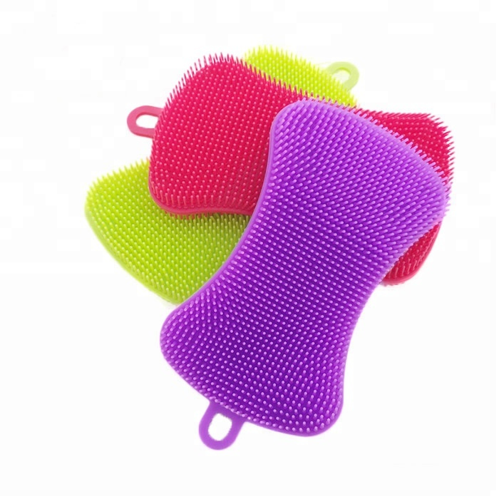 Multipurpose Kitchen Silicone Scrubber Vegetable Clean Dish Washing Brush