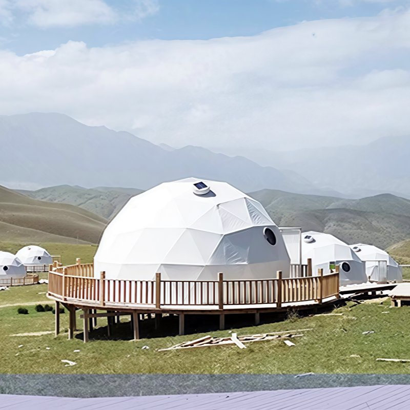 Cheap Senior Hotel Camping Tents Resort Waterproof Clear Durable Geodesic Glamping Dome Tent House for Outdoor