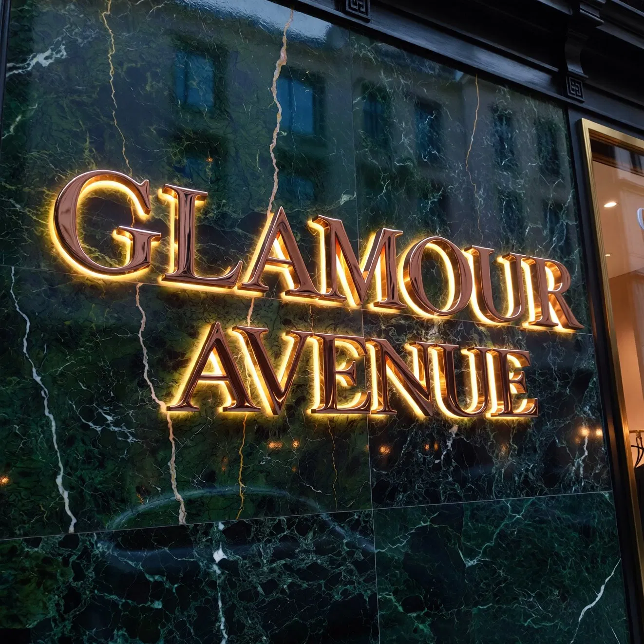 Stylish 3D LED Sign with Custom Shapes and Bright Color Effects