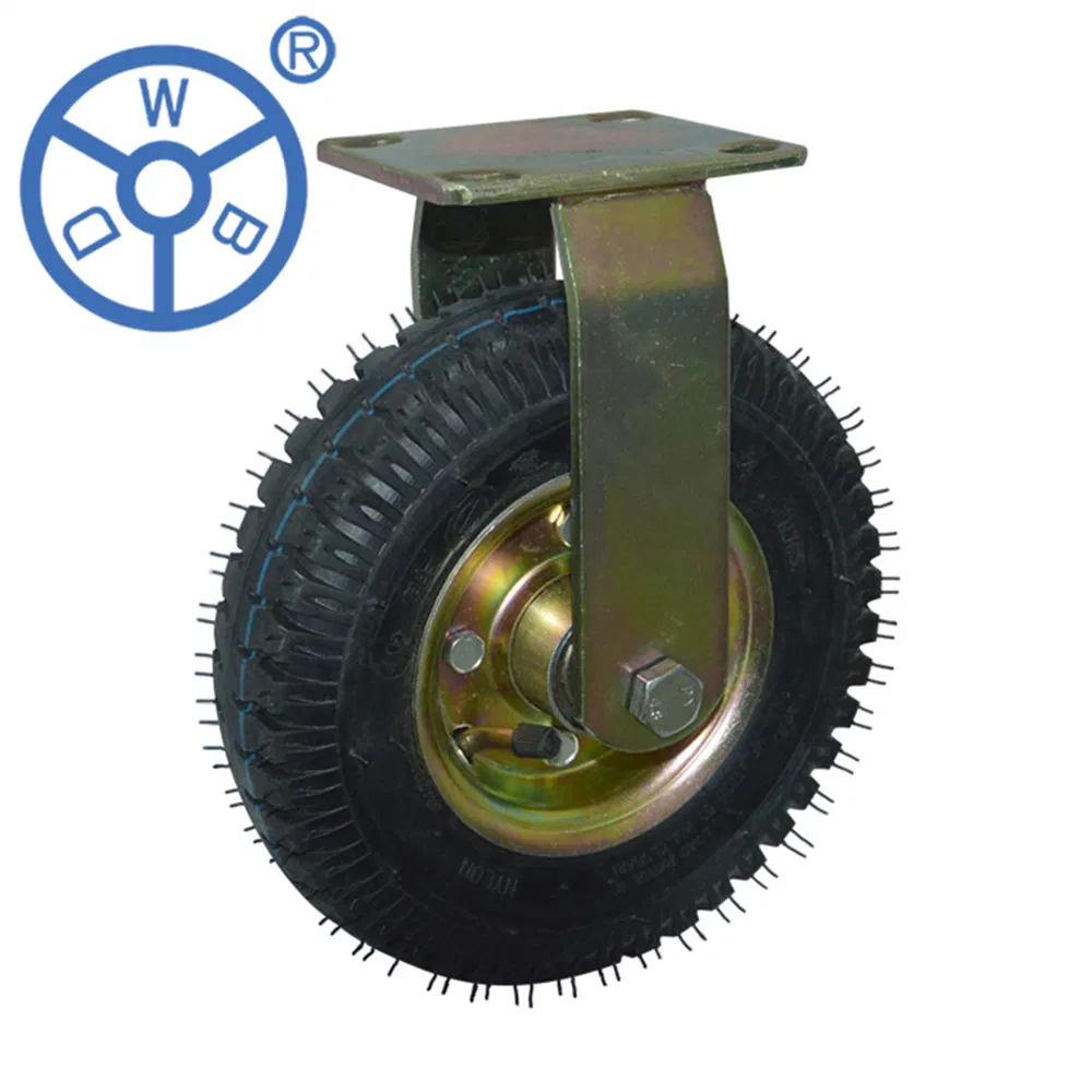 4 5 6 8 Inch Swivel Wheel Pneumatic Caster Wheels Black Rubber Wheels Heavy Duty Trolley Wheels