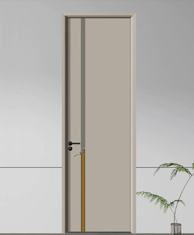 Elegant Modern Black Solid Wood Pivot Door for Villas