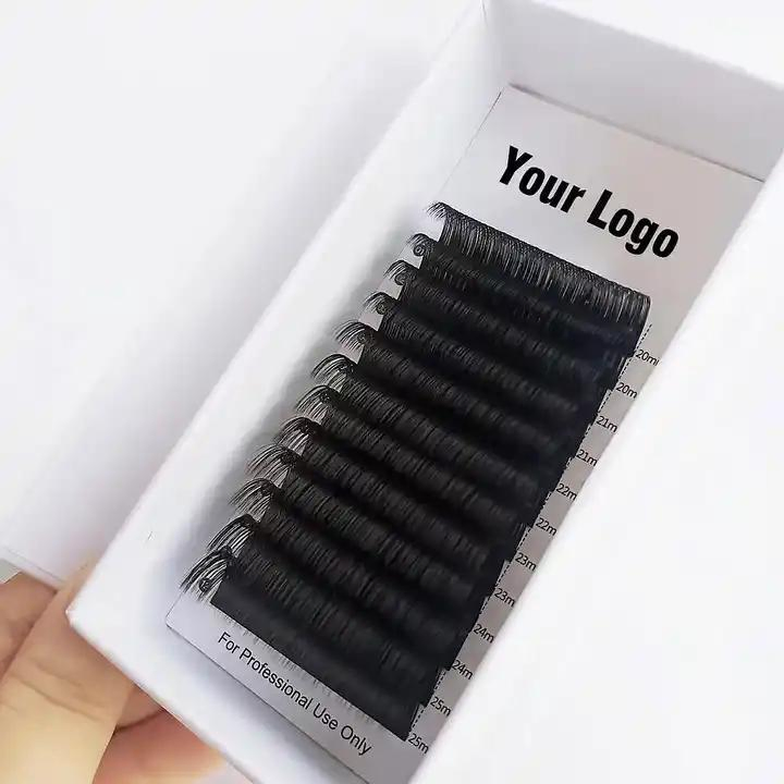Cc L D C Dd Classic Lash Extensions Trays Custom Your Own Logo Wholesale Individual Eyelash by Soft Korean Silk Lash Extensions