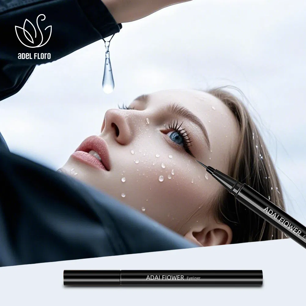 Wholesale Cosmetics Hypoallergenic Waterproof Smudge-Proof Natural Permanent Black Liquid Eyeliner Free Sample
