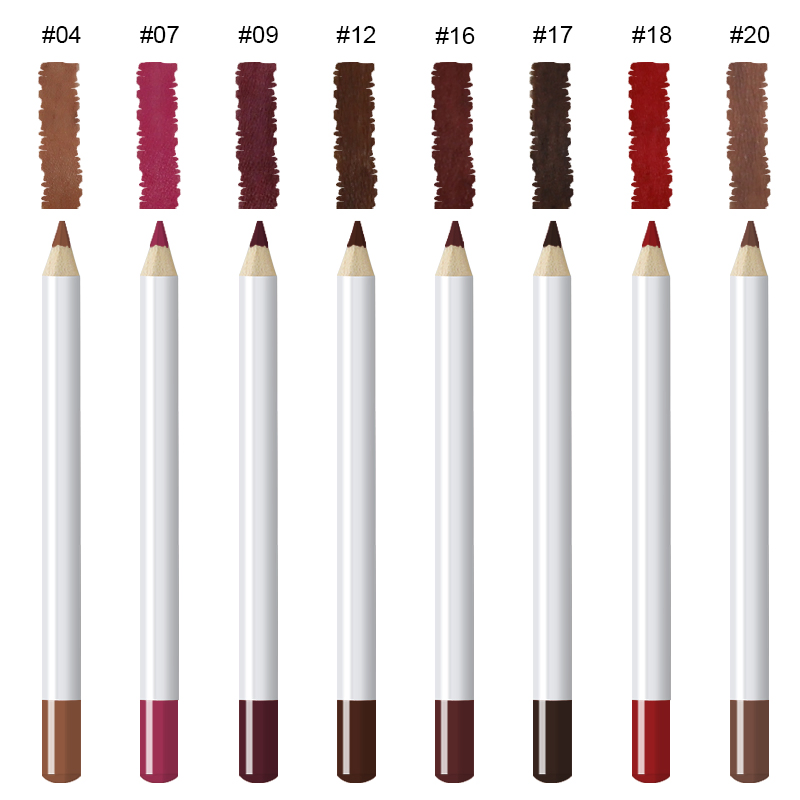 Private Label Custom Vegan Cruelty Free White Dark Brown Nude Lipliner