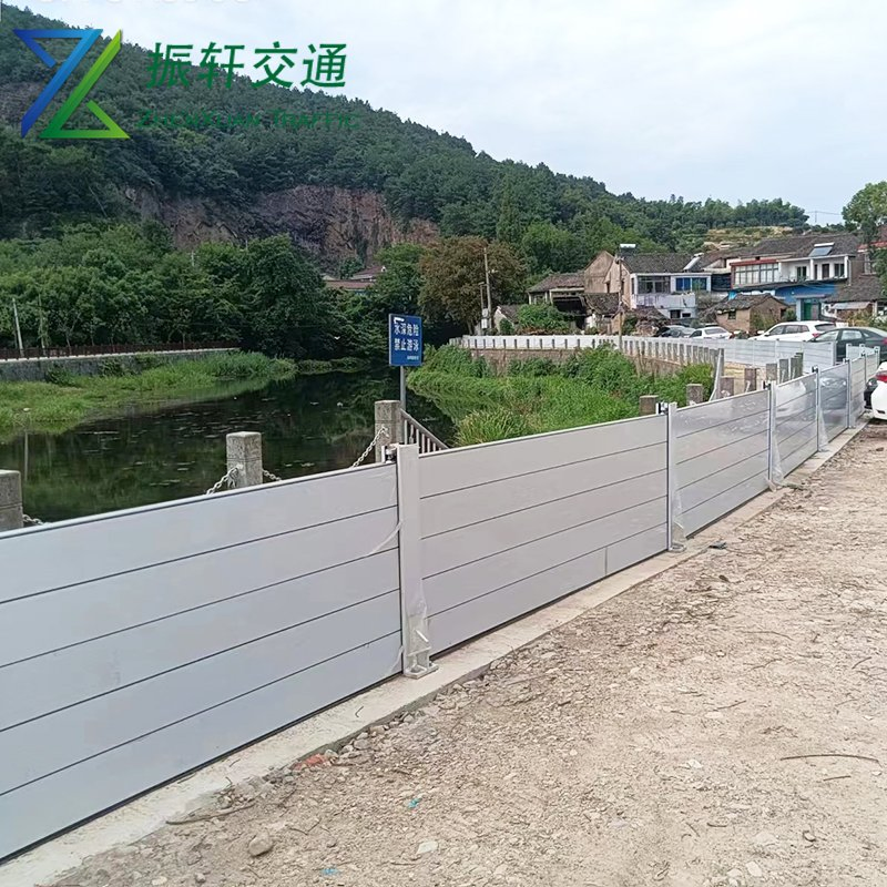Road Guardrail with Flood Barrier Panel and Flood Barrier for Flood Defense