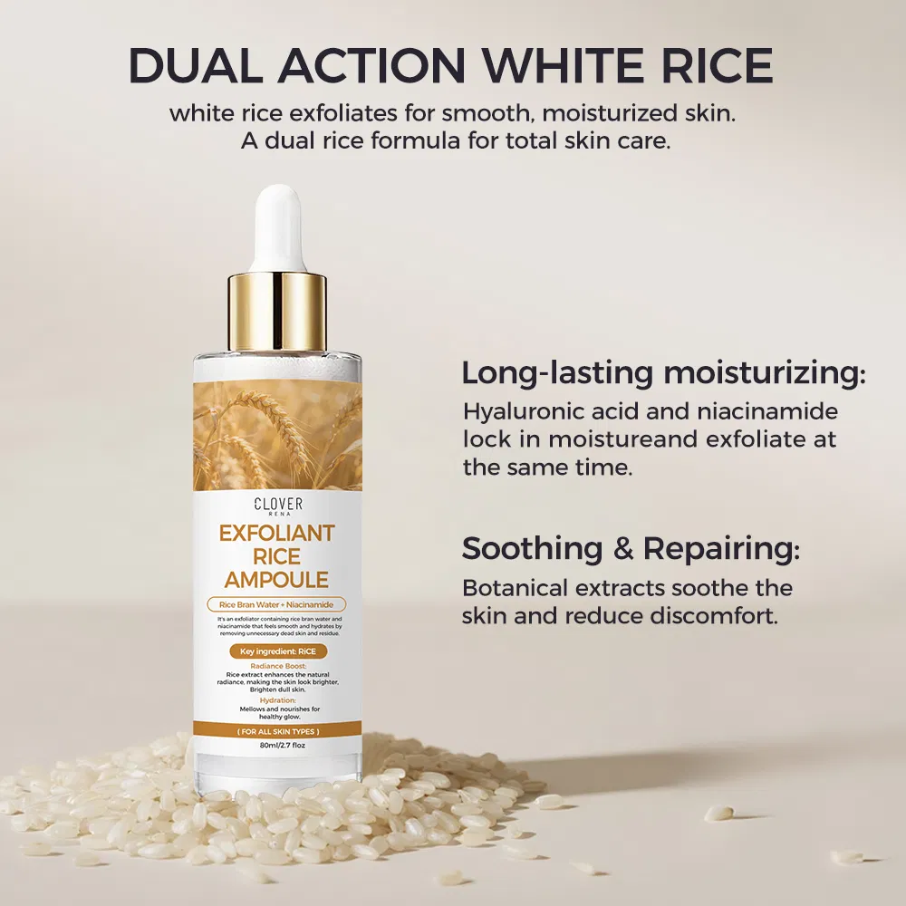 Exfoliant Rice Ampoule Rice Ferment+Niacinamide Brighten/Hydrate Smooth All Skin Types Ampoule Face Serum