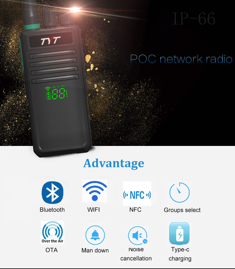 4G Radio NFC Patrolling Zello WiFi Radio Android Walkie Talkie IP-66 Realptt